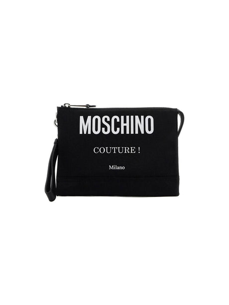 MOSCHINO-Couture Milano Zippered Pouch -JOHN JULIA.