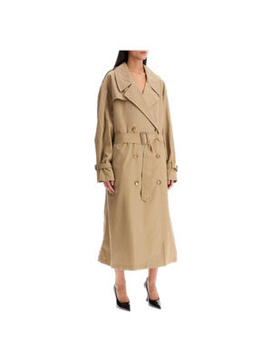 Double-breasted Oversized Trench Coat-Moschino-JOHN JULIA