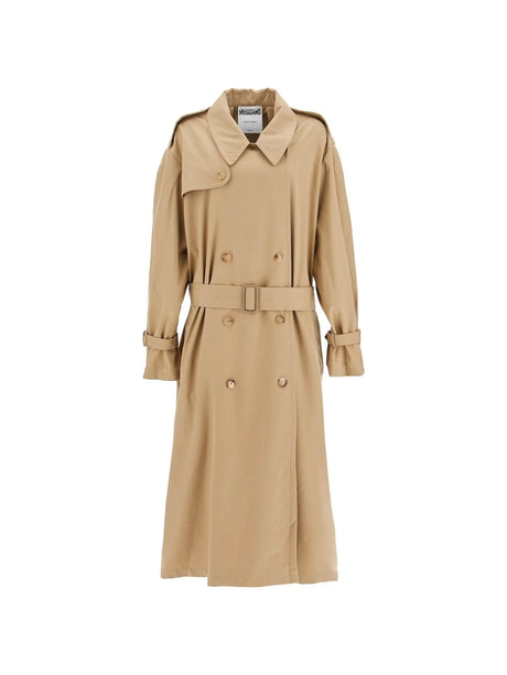 Double-breasted Oversized Trench Coat-Moschino-JOHN JULIA