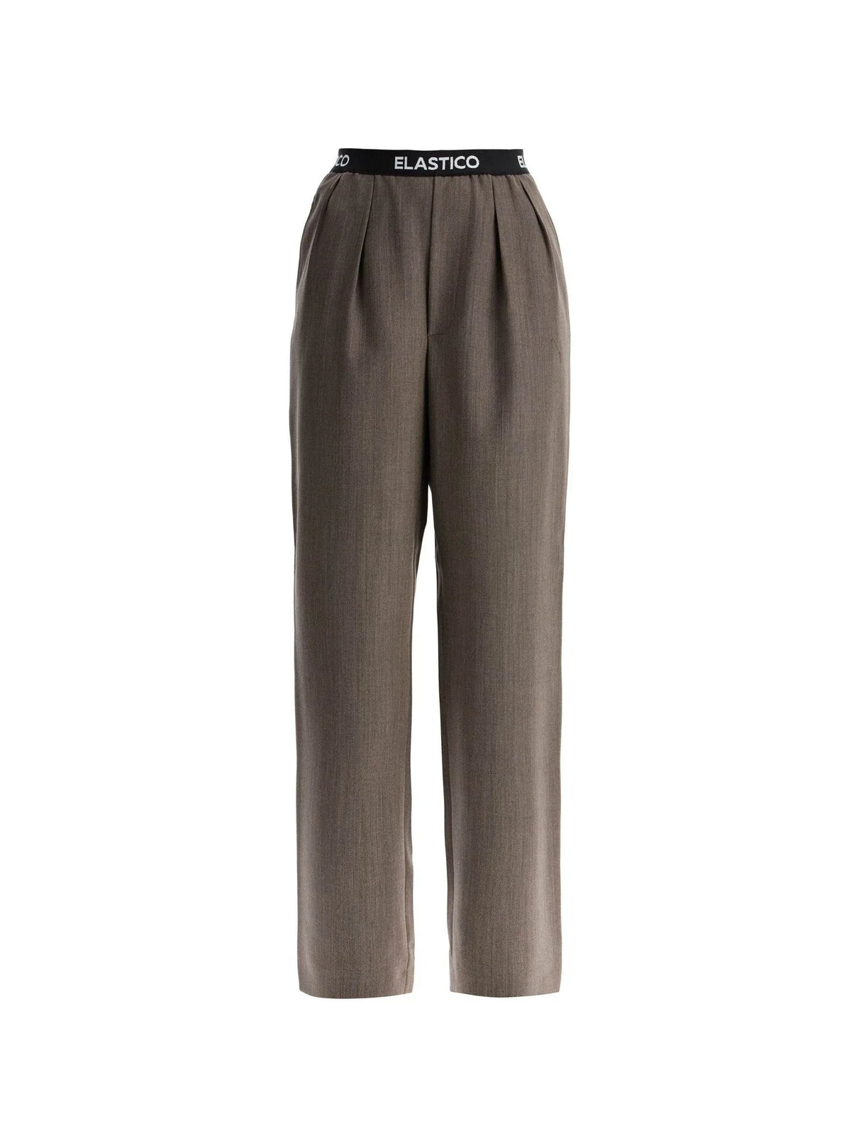 Elastic Waistband Wool Pants-Moschino-JOHN JULIA