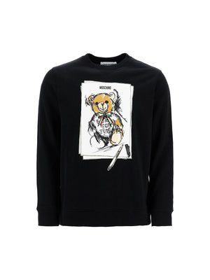 Hand-Drawn Teddy Bear Sweatshirt-Moschino-JOHN JULIA