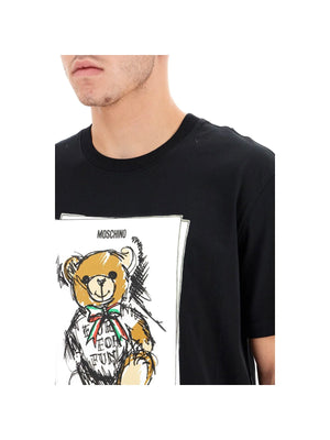 Hand-Drawn Teddy Bear T-Shirt-Moschino-JOHN JULIA