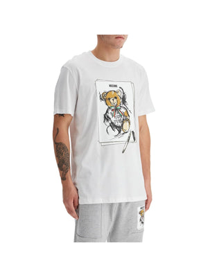 Hand-Drawn Teddy Bear T-Shirt-Moschino-JOHN JULIA