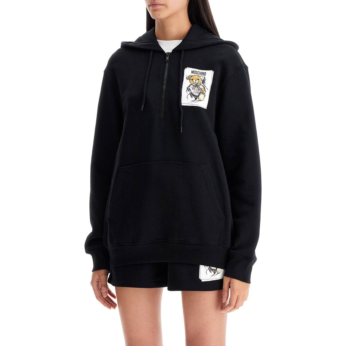 MOSCHINO-Hooded Teddy Bear Sweatshirt -JOHN JULIA.