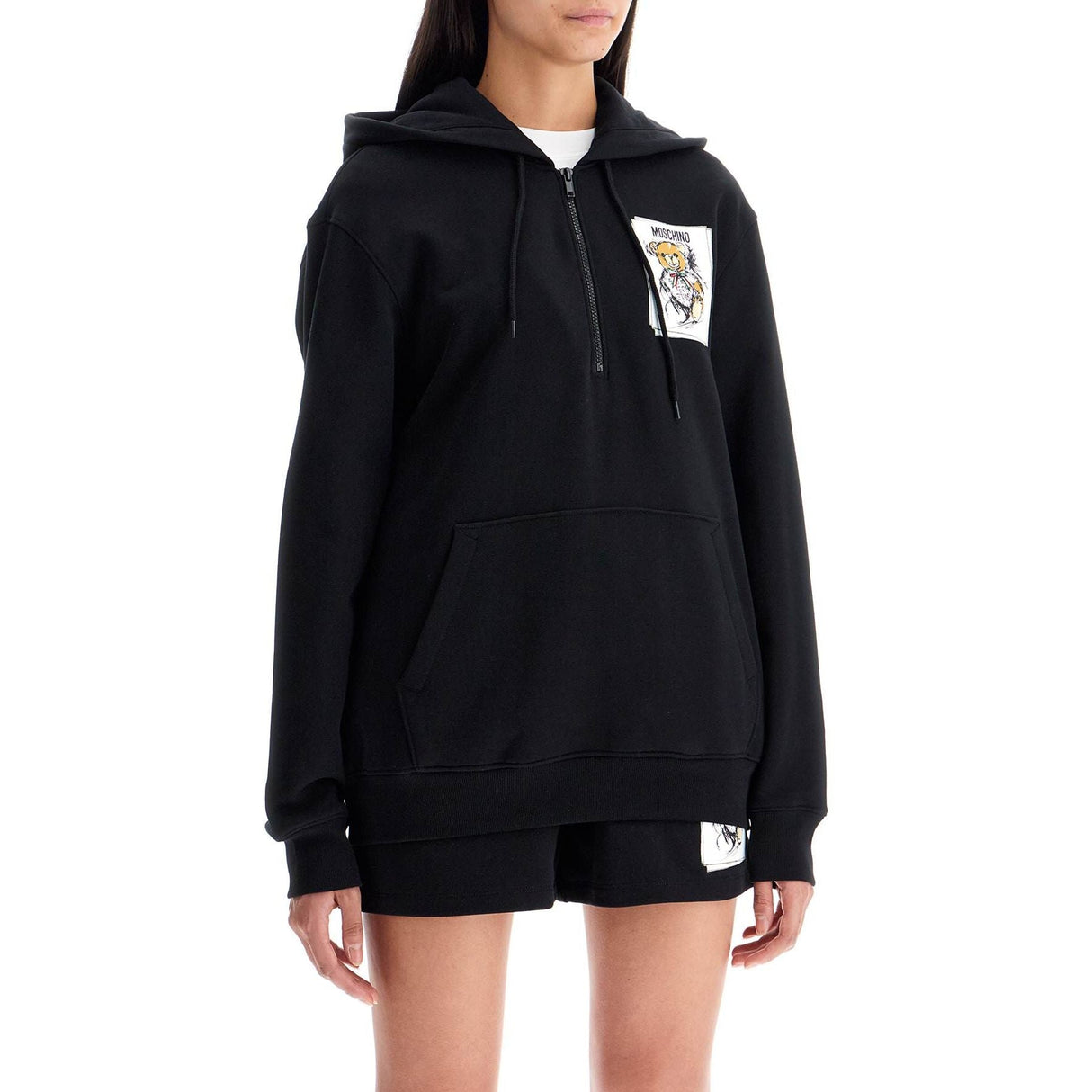 MOSCHINO-Hooded Teddy Bear Sweatshirt -JOHN JULIA.