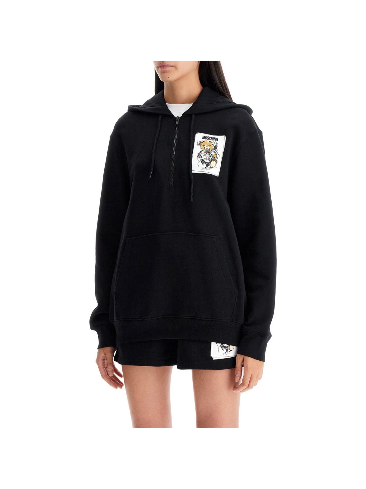 MOSCHINO-Hooded Teddy Bear Sweatshirt -JOHN JULIA.