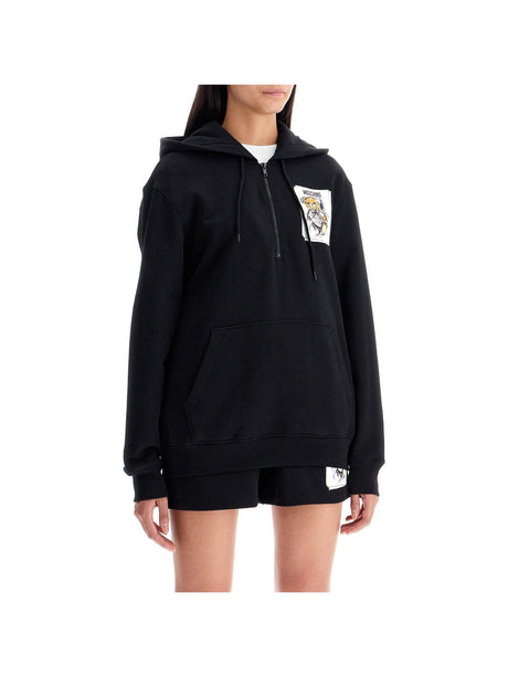 MOSCHINO-Hooded Teddy Bear Sweatshirt -JOHN JULIA.