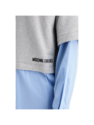 MOSCHINO-Hybrid Sweatshirt With Shirt Bottom -JOHN JULIA.