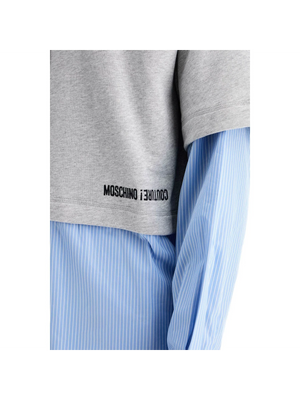 MOSCHINO-Hybrid Sweatshirt With Shirt Bottom -JOHN JULIA.