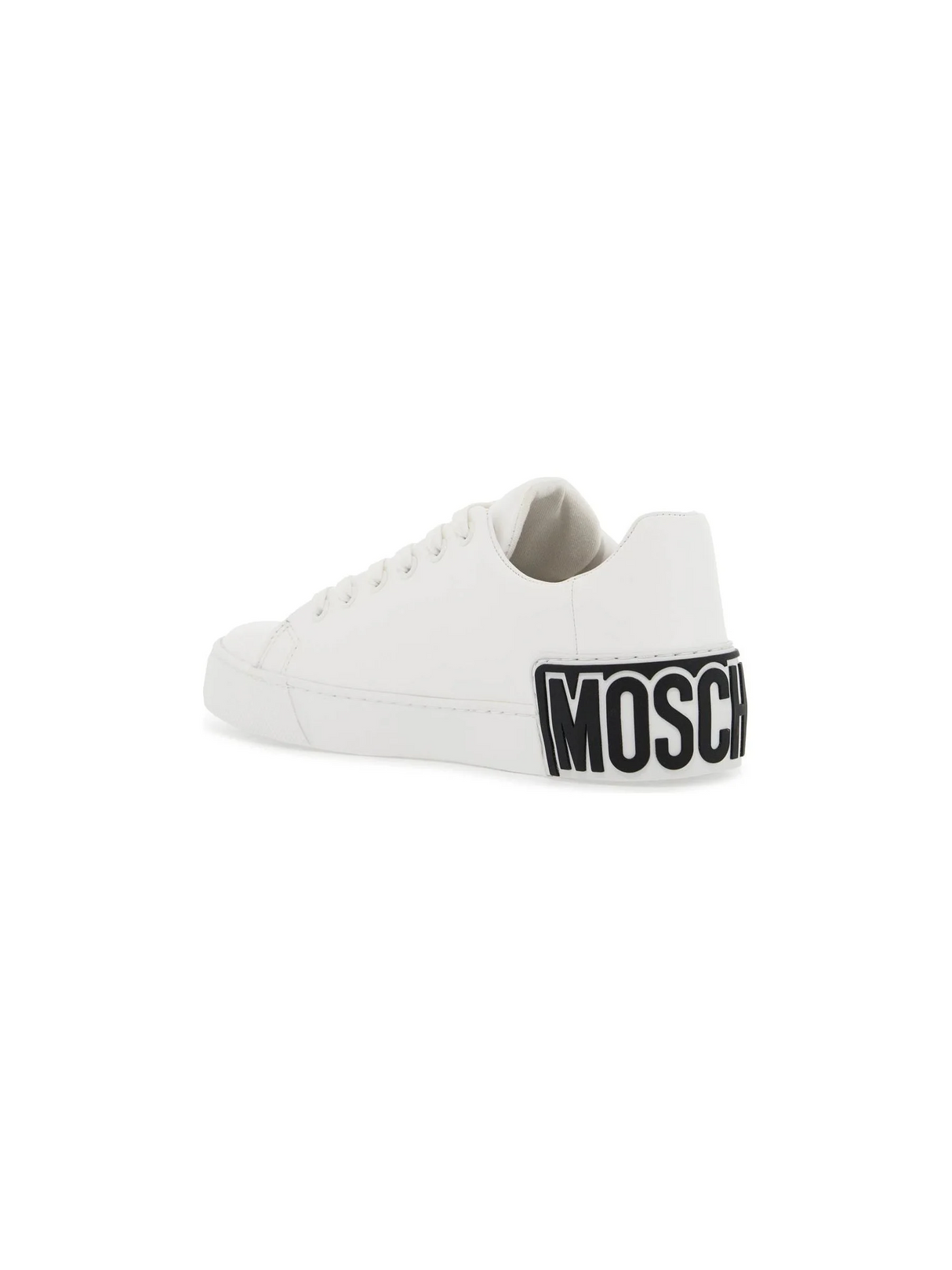 MOSCHINO-Leather Sneakers With Rubber Logo Detail. -JOHN JULIA.