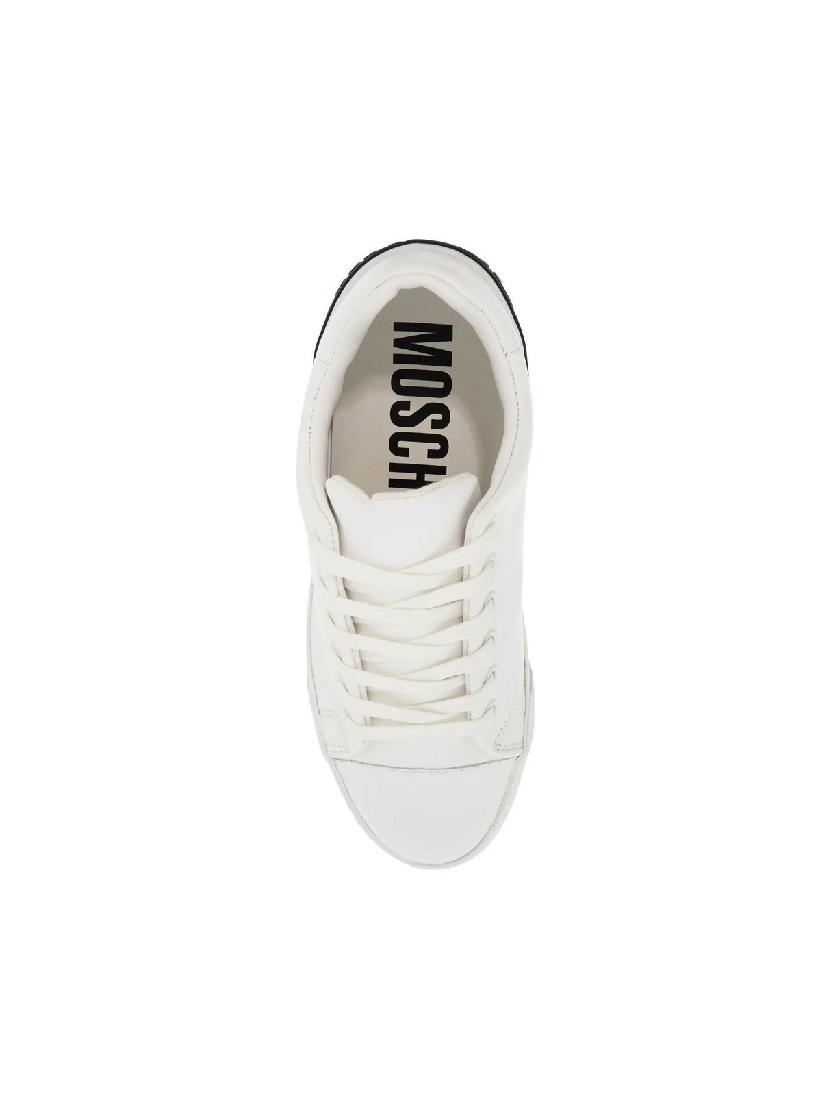 MOSCHINO-Leather Sneakers With Rubber Logo Detail. -JOHN JULIA.