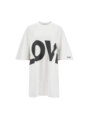 Love Graphic Cotton Dress-Moschino-JOHN JULIA