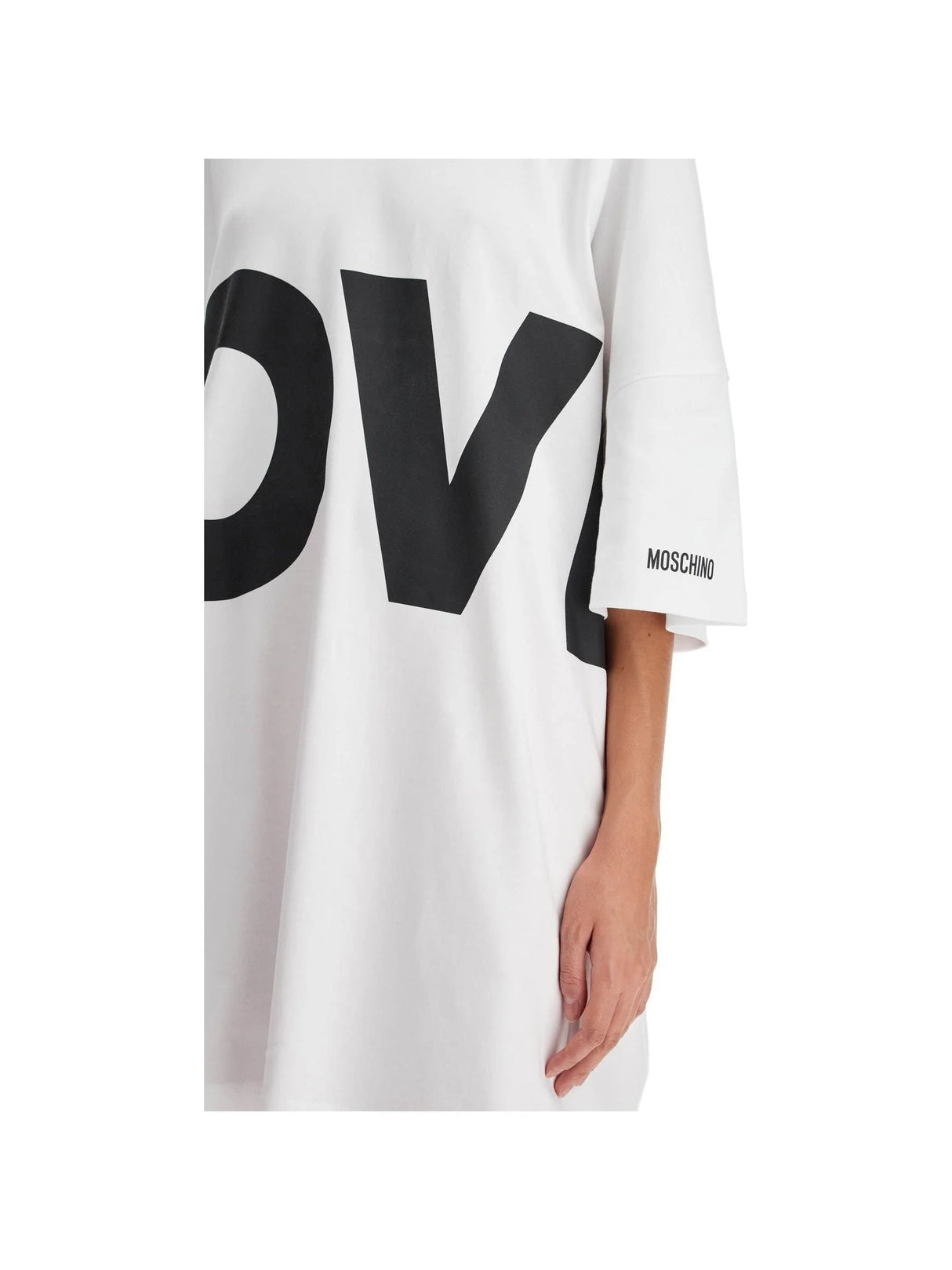 Love Graphic Cotton Dress-Moschino-JOHN JULIA