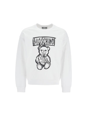 MOSCHINO-Organic Cotton Teddy Bear Sweatshirt-JOHN JULIA