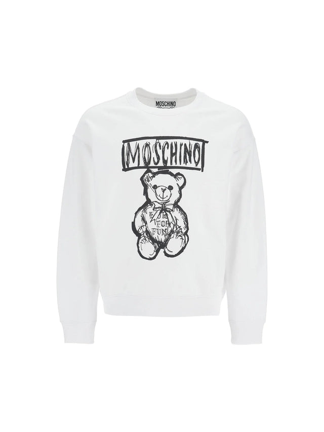 MOSCHINO-Organic Cotton Teddy Bear Sweatshirt-JOHN JULIA