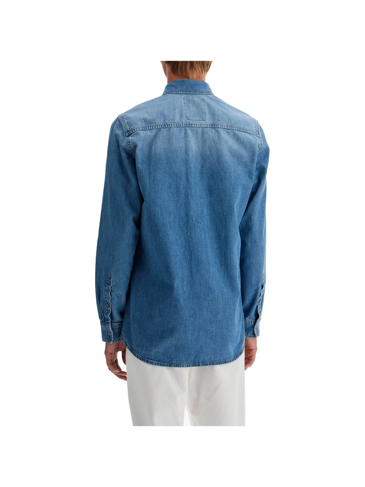 MOSCHINO-Patch Denim Shirt -JOHN JULIA.