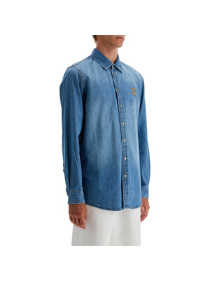 MOSCHINO-Patch Denim Shirt -JOHN JULIA.