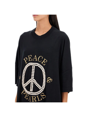 Peace & Pearls Graphic Dress-Moschino-JOHN JULIA