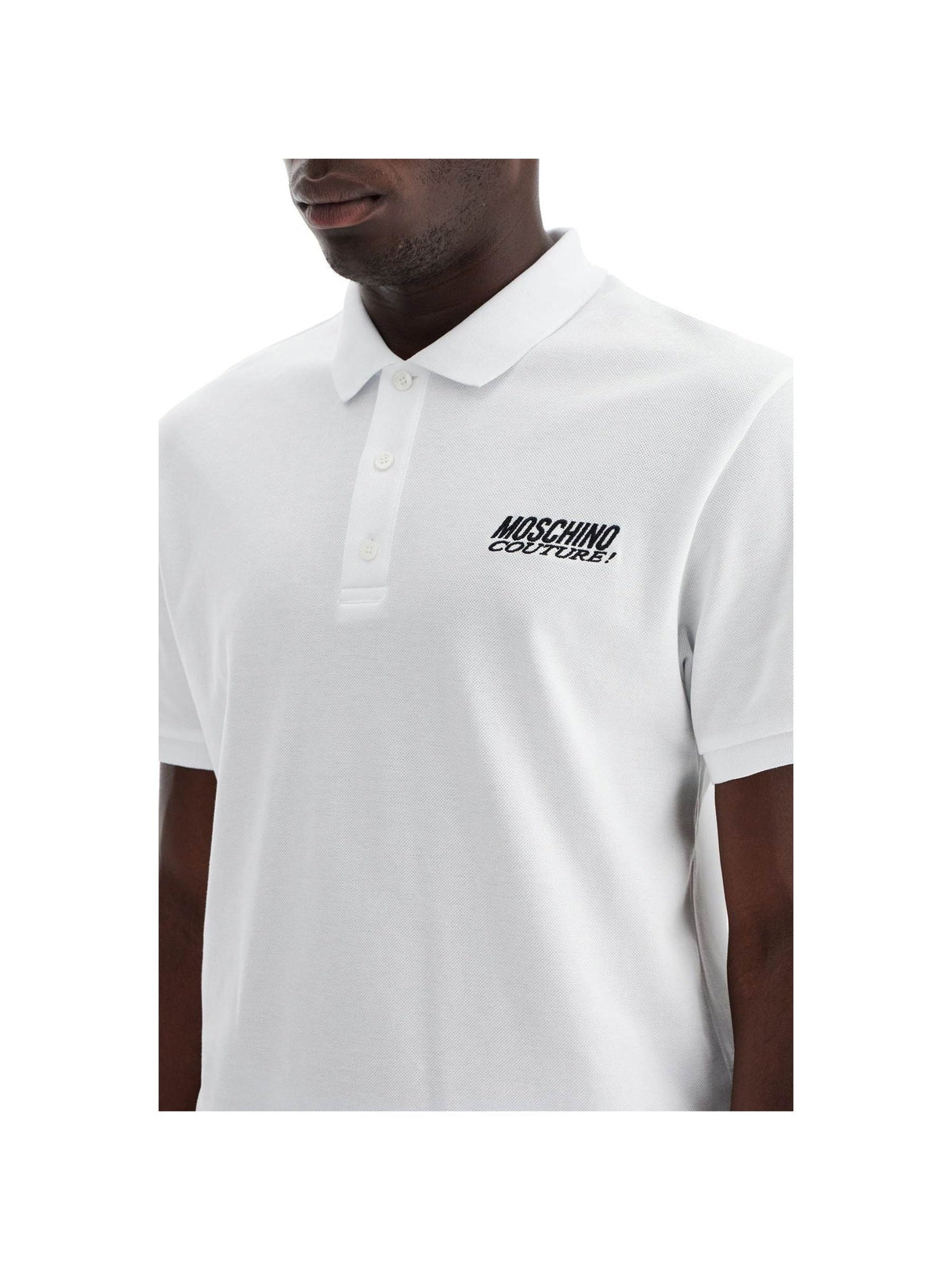 MOSCHINO-Polo Shirt With Embroidered Logo -JOHN JULIA.