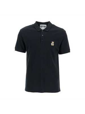 MOSCHINO-Polo Shirt With Teddy Bear Application -JOHN JULIA.