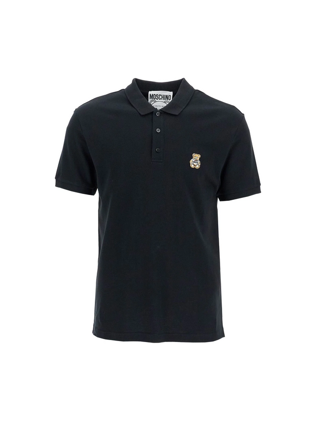 MOSCHINO-Polo Shirt With Teddy Bear Application -JOHN JULIA.