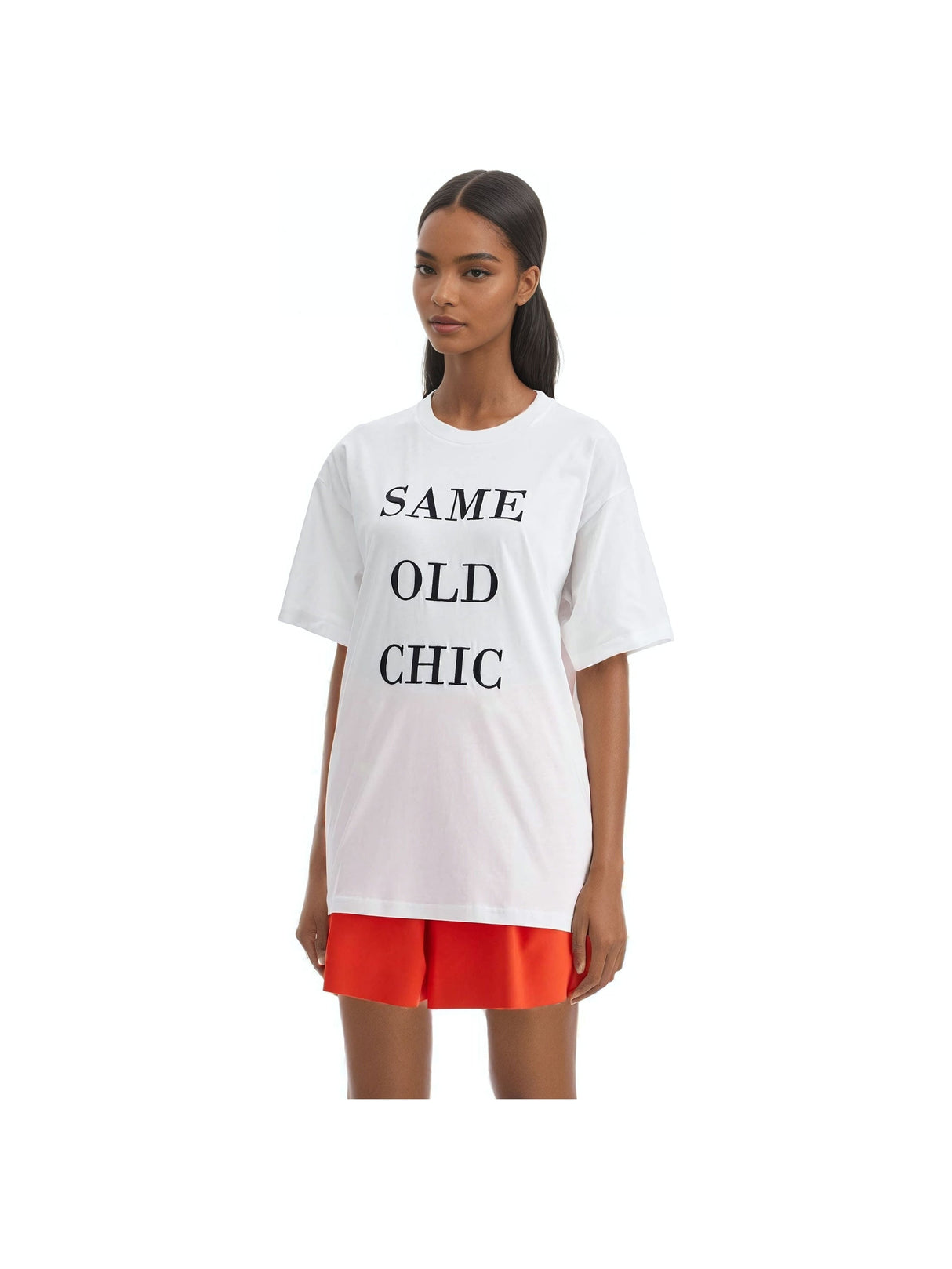 MOSCHINO-Same Old Chic Organic Cotton T-Shirt-JOHN JULIA