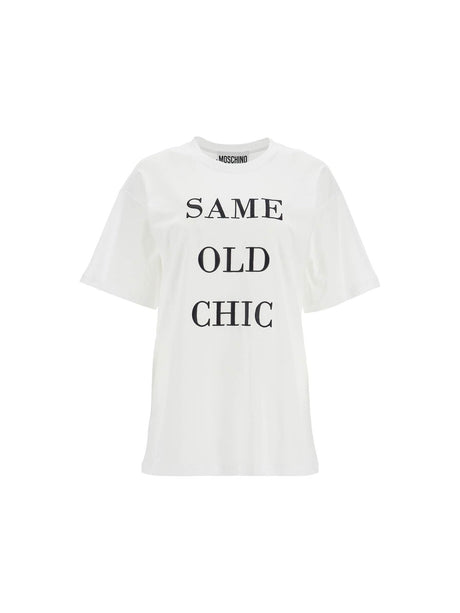 MOSCHINO-Same Old Chic Organic Cotton T-Shirt-JOHN JULIA