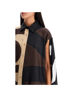 Patchwork Silk Shirt-Moschino-JOHN JULIA