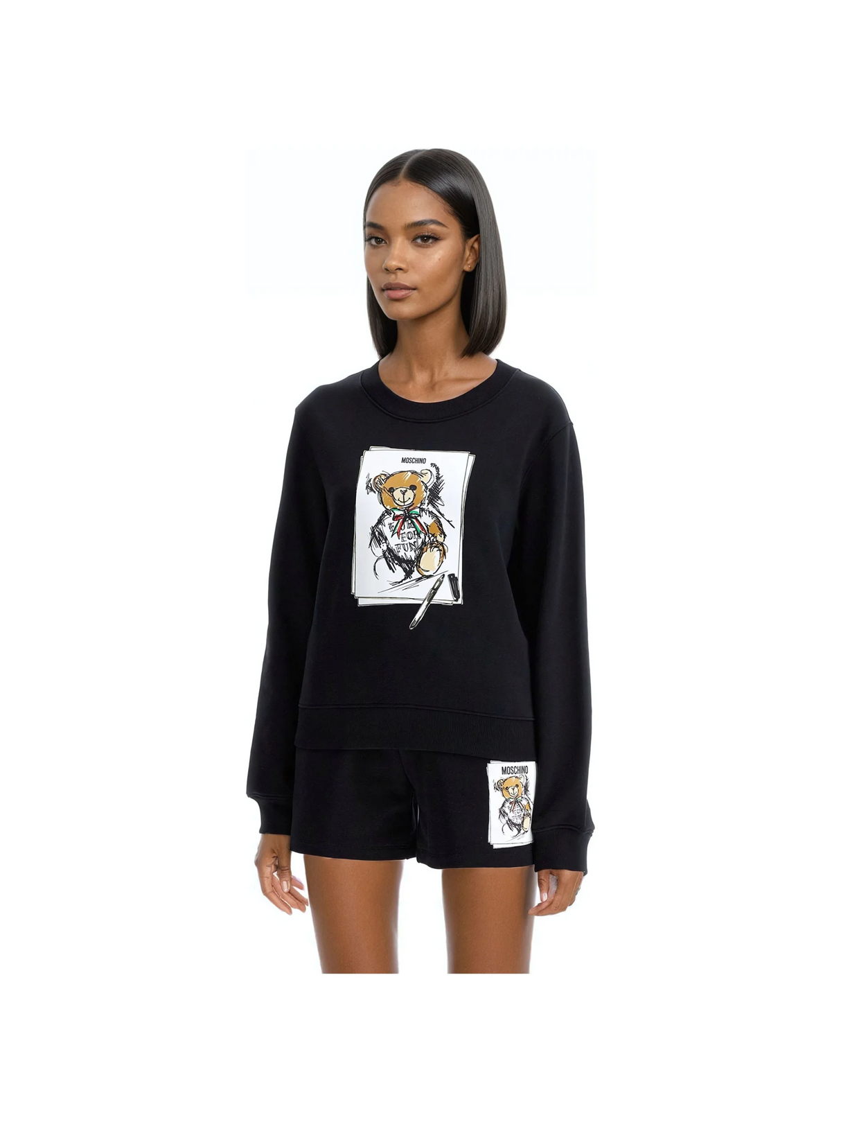 MOSCHINO-Teddy Bear Organic Cotton Sweatshirt -JOHN JULIA.