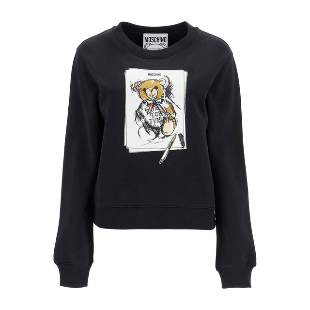 MOSCHINO-Teddy Bear Organic Cotton Sweatshirt -JOHN JULIA.