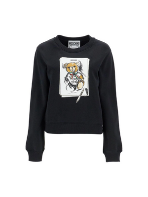 MOSCHINO-Teddy Bear Organic Cotton Sweatshirt -JOHN JULIA.