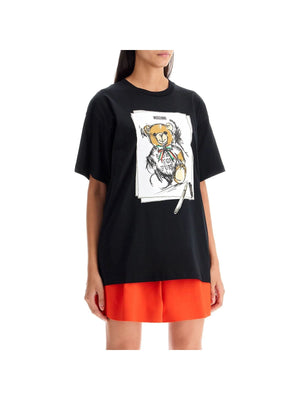 MOSCHINO-Teddy Bear Oversized Organic Cotton T-Shirt -JOHN JULIA.