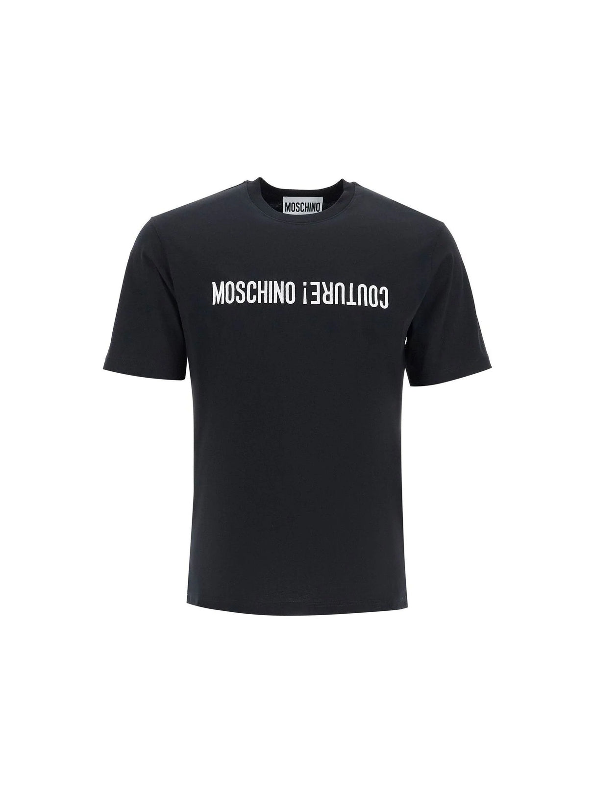 MOSCHINO-Upside Down Logo Organic Cotton T-Shirt-JOHN JULIA