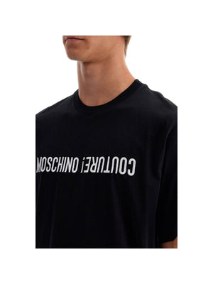 MOSCHINO-Upside Down Logo Organic Cotton T-Shirt-JOHN JULIA