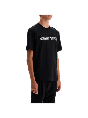 MOSCHINO-Upside Down Logo Organic Cotton T-Shirt-JOHN JULIA