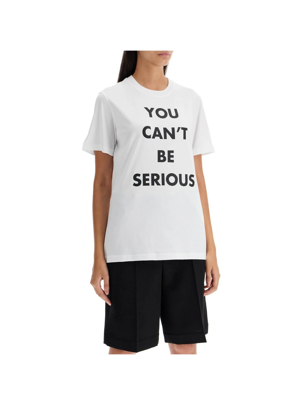 MOSCHINO-You Can't Be Serious Organic Cotton T-Shirt -JOHN JULIA.