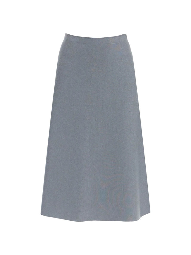 Flared Knit Wool Skirt-MRZ-JOHN JULIA