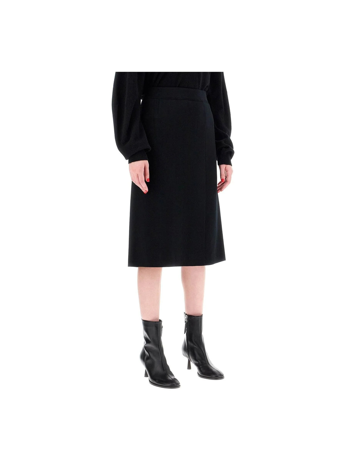 Pencil Wool Knitted Skirt-MRZ-JOHN JULIA