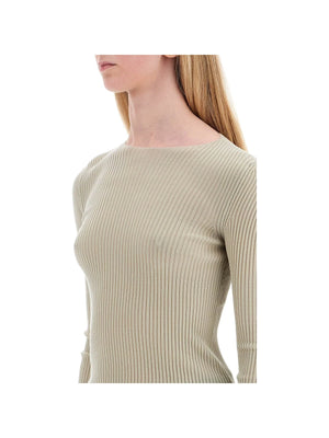 Ribbed Wool High Neck Sweater-MRZ-JOHN JULIA