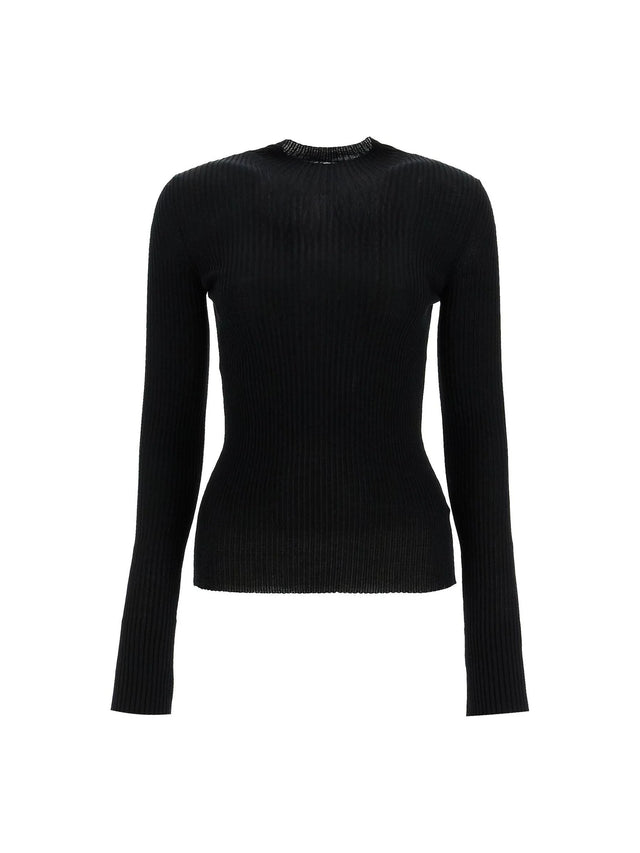 Ribbed Wool High Neck Top-MRZ-JOHN JULIA