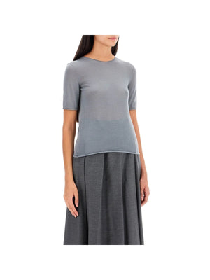 Short-Sleeved Wool Knit Top-MRZ-JOHN JULIA