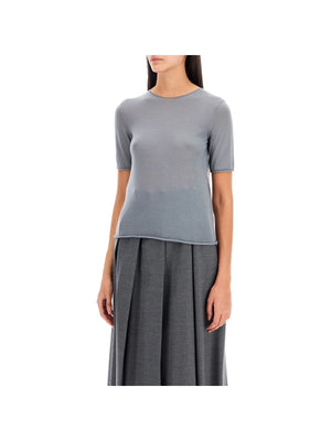 Short-Sleeved Wool Knit Top-MRZ-JOHN JULIA