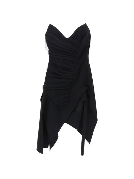 Asymmetric Bustier Mini Dress-Mugler-JOHN JULIA