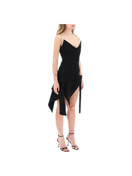 Asymmetric Bustier Mini Dress-Mugler-JOHN JULIA