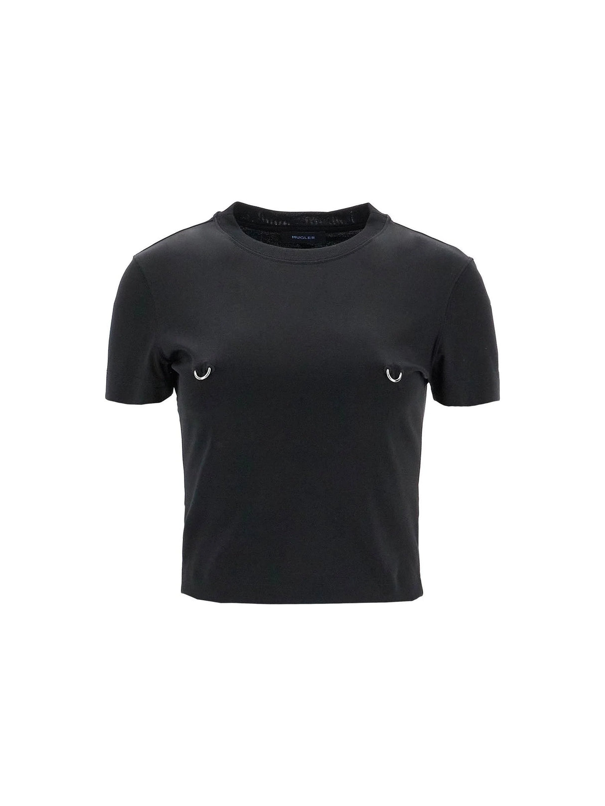 MUGLER-Cropped Piercing T-shirt-JOHN JULIA