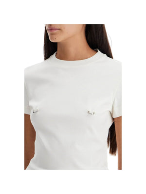 Cropped T-shirt With Piercing