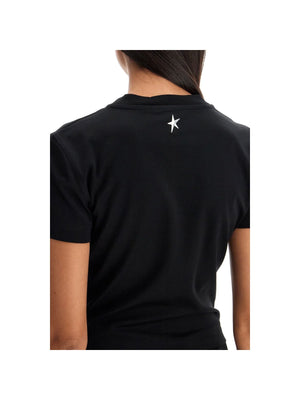 MUGLER-Cropped Piercing T-shirt-JOHN JULIA