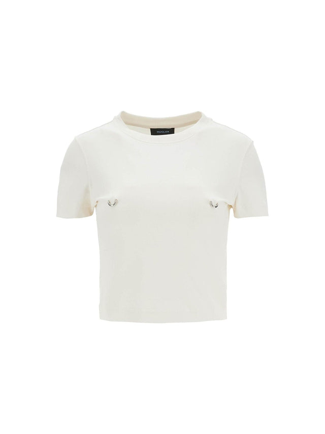 Cropped T-shirt With Piercing