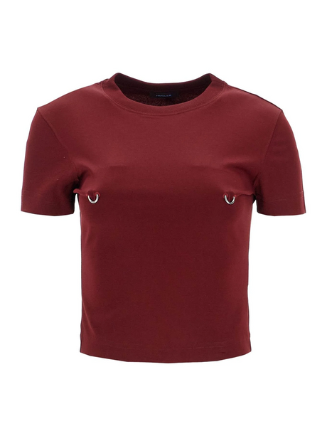 Cropped Piercing T-shirt-Mugler-JOHN JULIA