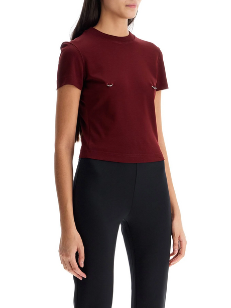 Cropped Piercing T-shirt-Mugler-JOHN JULIA